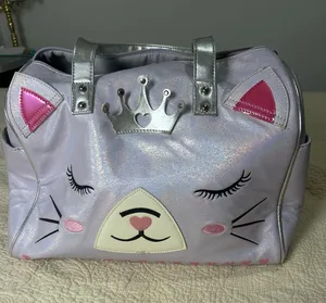 Iridescent Purple Cat Duffle Bag with Crown - Under One Sky thumbnail 1