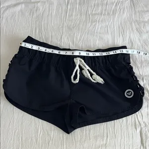 Roxy Black and White‎ Athletic Shorts with Drawstring Waist thumbnail 5