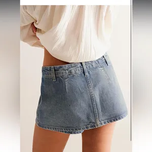 NWT Amazon- Denim Mini Skirt for Women Low Waisted Jean Micro Skort thumbnail 3
