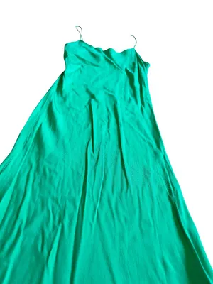 J. Crew Bold Green Midi Dress Spaghetti Strap Flowy Wedding Party Size 6 Women's thumbnail 6