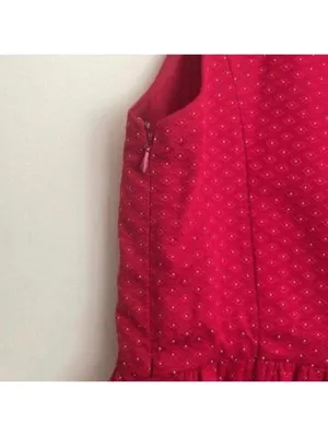 Kensie Ruby Red Sweetheart Neck Sleeveless Retro Embroidered Dress thumbnail 7