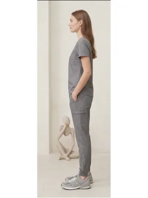 FIGS Technical Collection Zamora Jogger Scrub Pants Womens M Gray Cargo Stretch thumbnail 3