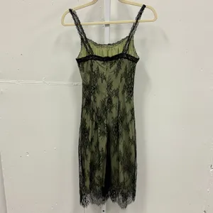 NWT Cider Women's‎ Lace Cami Midi Dress Green Black S Vintage Inspired thumbnail 2