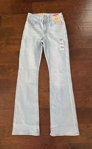 Levi's Light Blue Flare Jeans - Women's Bootcut with Rhinestones NWT thumbnail 1