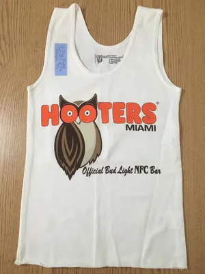 B62 New Hooters Girl Uniform “Official Bud Light NFC Bar” Football Tank Miami Xs thumbnail 1