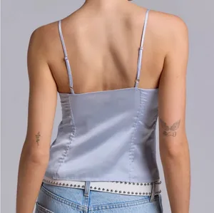 Urban Outfitters Blue Open Front Tie Cami thumbnail 2