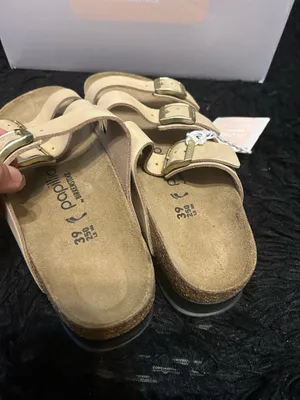 PAPILLIO by BIRKENSTOCK Florida sandcastle leather platform sandals slippers eur 39 new thumbnail 3