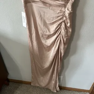 Azazie x Kendall + Kylie Dress Size A14 English‎ Rose Cowl Stretch Satin Mermaid thumbnail 3