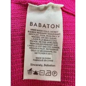 Babaton Sculpt Knit Ribbed V-Neck Halter Top Hot Pink Size XS EUC!! thumbnail 5