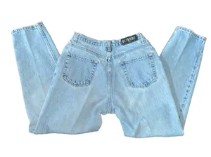 Vintage Gitano High Rise Tapered Leg Light Wash Jeans 30" waist thumbnail 3
