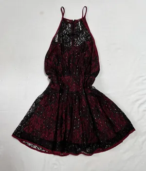 Wish Upon A Star Red and Black Dress thumbnail 1