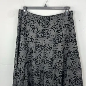 J. Jill Flared Skirt Velvet design side Zipper size 14 thumbnail 2