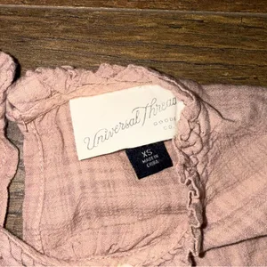Universal Threads Dusty Rose Long Sleeve Peasant Ruffle Top thumbnail 3