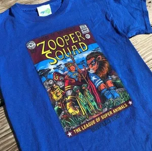 Royal Blue Zooper Squad Animal Graphic Tee thumbnail 2