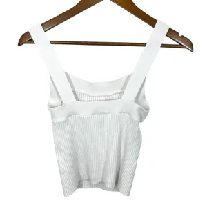 Abercrombie & Fitch‎ White Ribbed Knit Sweetheart Tank Top Sweater Casual Preppy thumbnail 2