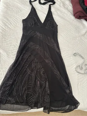 A Byer Halter Evening Dress with Sparkle Detail thumbnail 1