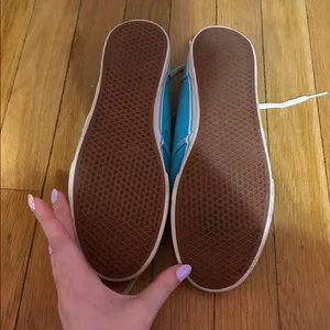 Vans Turquoise Blue Canvas Low-Top Sneakers thumbnail 3