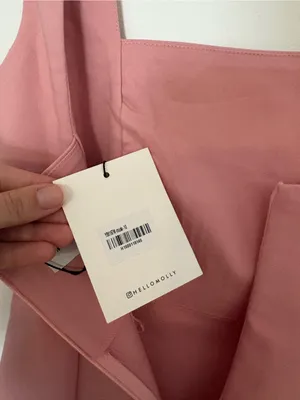 Hello Molly Chic Square Neck Midi Dress in Dusty Pink Musk Size Medium 6 NWT thumbnail 9