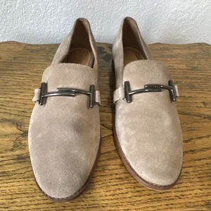 Franco Sarto Women’s Harlow Suede Loafers Beige Size 9M Preppy Office Comfort thumbnail 4