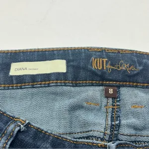 Kut From the Kloth Diana Skinny Women SZ 8 Blue Denim‎ Jean Five Pockets thumbnail 2