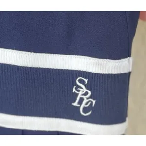 NWT Sporty & Rich Phoebe Dress Women’s Medium Navy White Preppy Tennis Academia thumbnail 5
