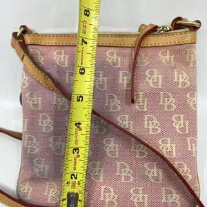 Dooney & Bourke Light Red Tan Fabric Crossbody Bag thumbnail 4