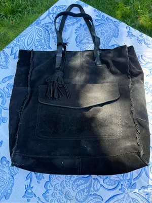MNG Mango Black Tote Handbag Tassel Lined Inner Pockets purse pocketbook thumbnail 11