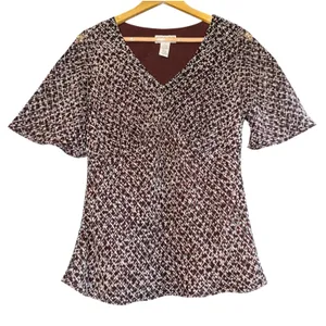Vintage Covington Babydoll Top Womens‎ 10 Feminine Y2K 90s Flowy Forest Fairy thumbnail 1