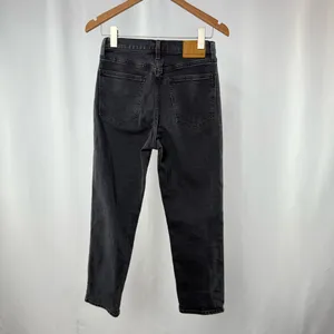 Denim Forum The Arlo High Rise Straight Jean in Black‎ Size 26 x 26 L thumbnail 8