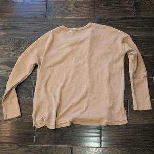 Entro tan waffle knit Henley top size small thumbnail 6