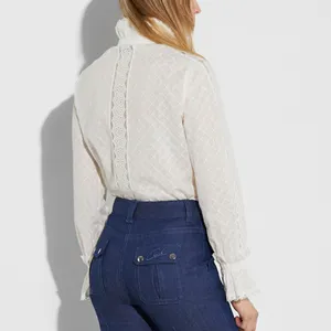 Coach Broderie Anglaise Lace Long Sleeve Cottagecore Minimalist Coquette Regency thumbnail 2