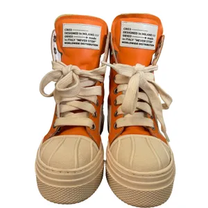 EUC Cristian Zerotre Calipso 300 Flame High Top Platform Sneakers Sz 39 Orange thumbnail 2