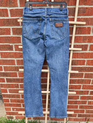 Wrangler Retro Slim boot cut denim blue jeans stretch size 7/9 thumbnail 7