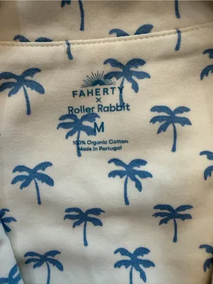 Rare Roller Rabbit x Faherty Palms Polo Pajama Set - Blue/Cream thumbnail 4