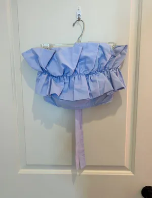 DO+BE Baby Blue Ruffle Top thumbnail 1