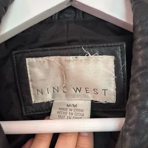 Nine West Vintage 100% genuine leather zip front jacket M thumbnail 4