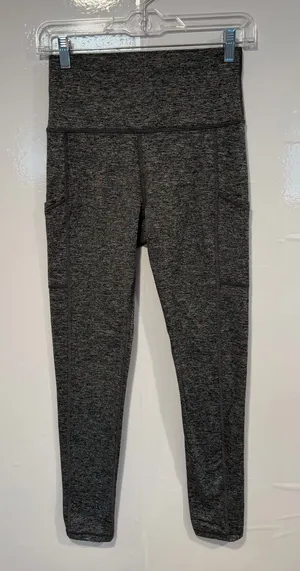 High-Waist‎ Aerie Heathered Gray Leggings with Side Pockets thumbnail 1