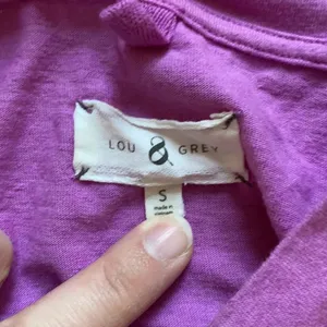 Lou & Grey Purple Cozy Long Sleeve Shirt Purple Oversized Curved Hem‎ Athleisure thumbnail 3
