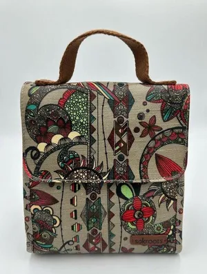 Sakroots Artist Circle Desert Owl Insulated Hook and Loop Flap Lunch Bag thumbnail 1