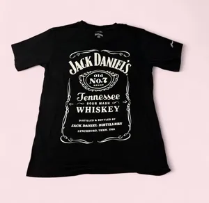 Jack Daniels Black T-Shirt with White Tennessee Whiskey Print thumbnail 1