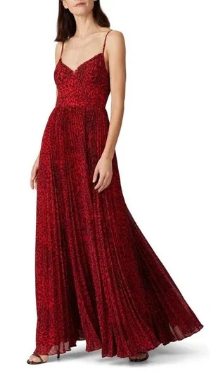 Fame and Partners Red Casablanca Maxi Dress Sz.4 NWT thumbnail 1