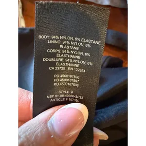Aritzia Babaton Square Neck Biker Short Romper Women Medium Black Bodysuit thumbnail 11