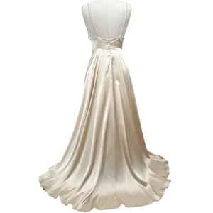 Fame & Partners Stappy Tri Cup Gown Champagne Size 6 Bridal Wedding Guest Prom thumbnail 7
