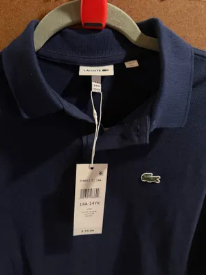 Lacoste kids Polo Shirt navy blue long sleeve 14 years thumbnail 2