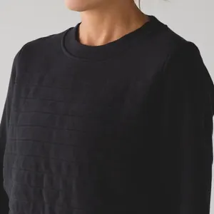 Lululemon Fleece Be True Crew  Pullover Sweatshirt Black thumbnail 2