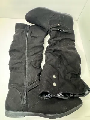 Joe Boxer Black Vegan Suede Boots Womens Size 10M thumbnail 4