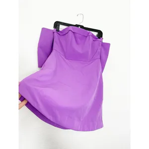 Miou Muse Purple Strapless Bow Back Mini Dress Size Small NWT Cocktail Party thumbnail 9