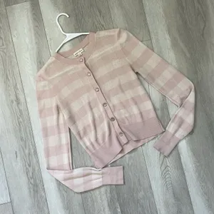 For Love & Lemons Cardigan striped knit womens Pink Cream (small) lightweight thumbnail 3