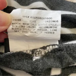 AB Studio gray and white stripe maxi skirt stretchy flowy women’s size small thumbnail 9
