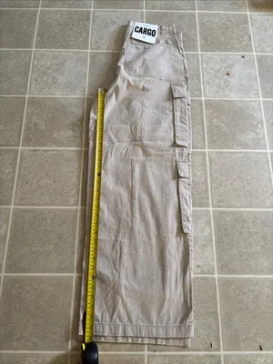 refuge Beige Wide-Leg Cargo Joggers thumbnail 3